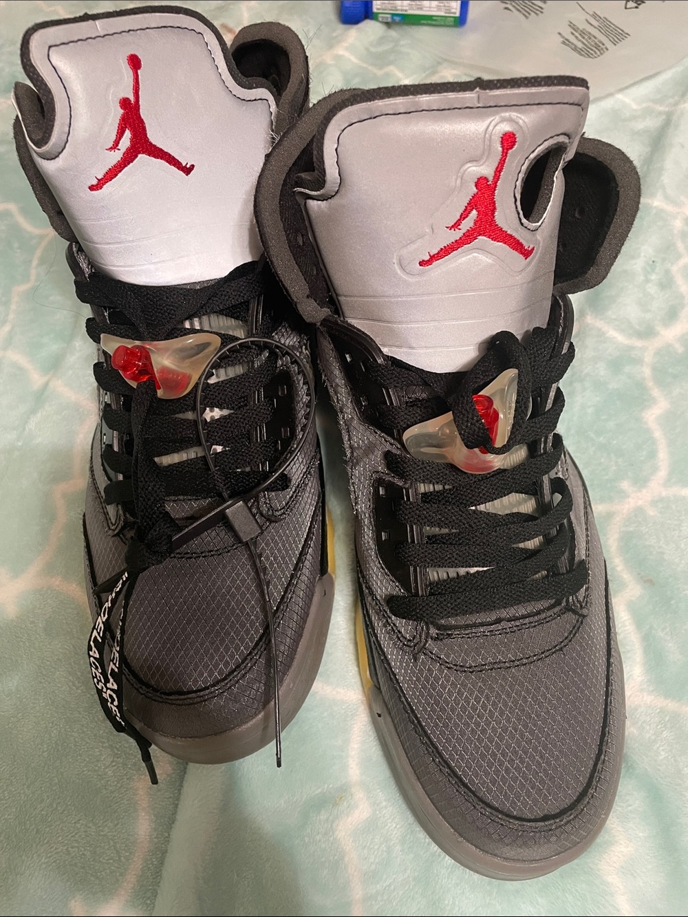 Nike Air Jordan 5 Men’s Sneakers - Black / Gray / Red